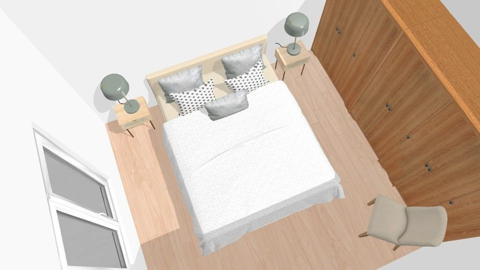 Plan 3D chambre avec mobilier