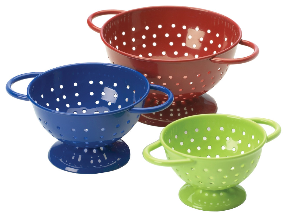 Progressive International 3 Piece Nesting Mini Colander Set