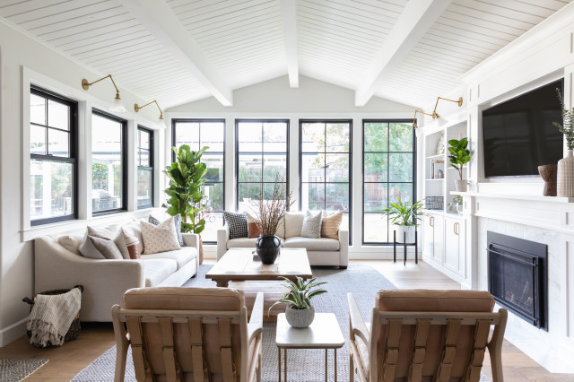 Willow Glen Remodel nyklassisk-dagligstue