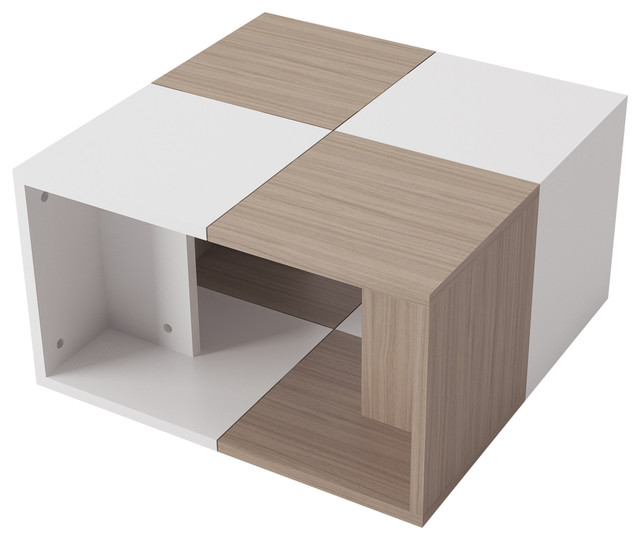 Chestnut 23 X13 X23 Modern Minimalist Coffee Table White Chestnut 23 X13 X23 Modern Minimalist