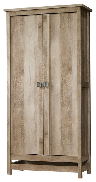 Cottage Style Wardrobe Armoire Storage Cabinet In Light Oak Wood Finish Transitional Armoires And Wardrobes By Hilton Furnitures