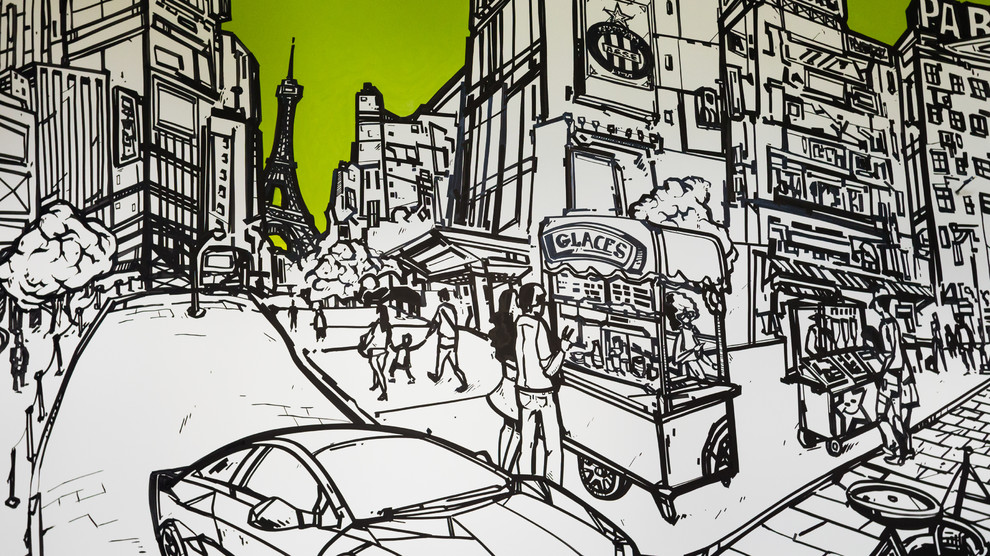 Граффити-оформление стены в комнате подростка