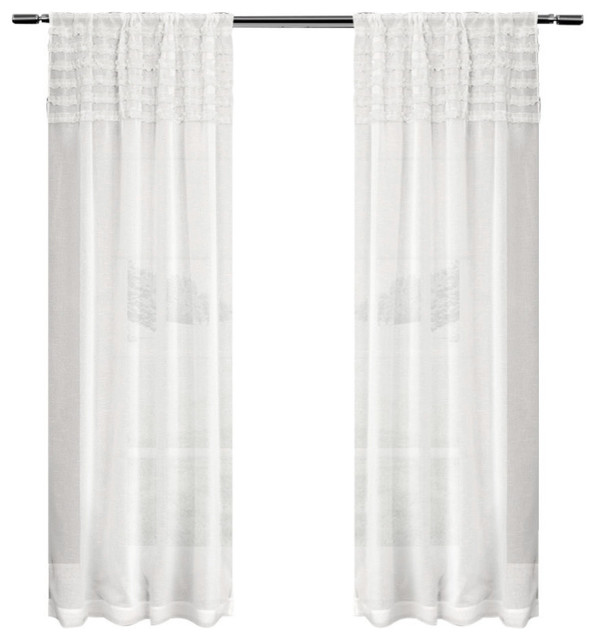 Harta Rod Pocket Window Curtain Panels 50 X 84 Contemporary Harta Rod Pocket Window Curtain Panels 50 X 84