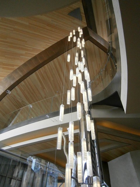 Modern Lighting For Foyer Modern Entry Stairway Lights For