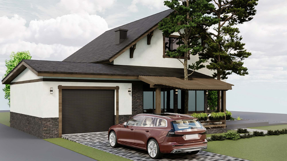 Дизайн- проект  фасада и благоустройства  жилого дома