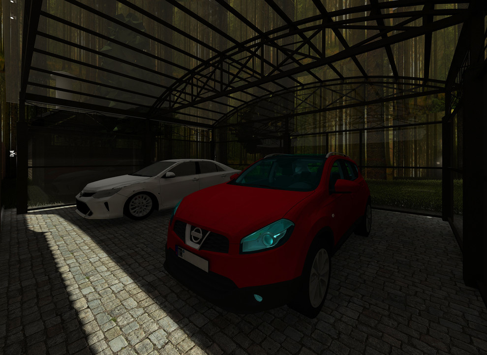 Навес на 2 машины