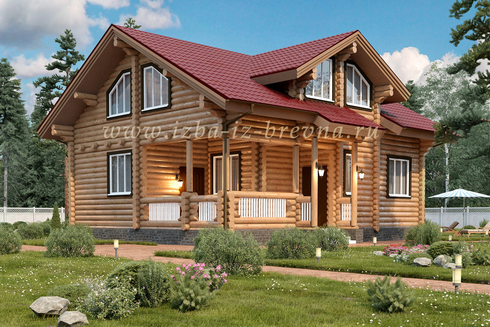 Проекты домов из оцилиндрованного бревна и профилированного бруса