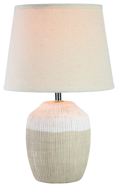 beige bedside lamp