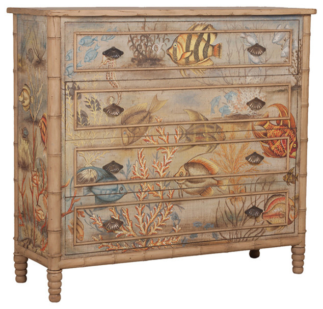 Island Cottage Chest Beach Style Accent Chests And by