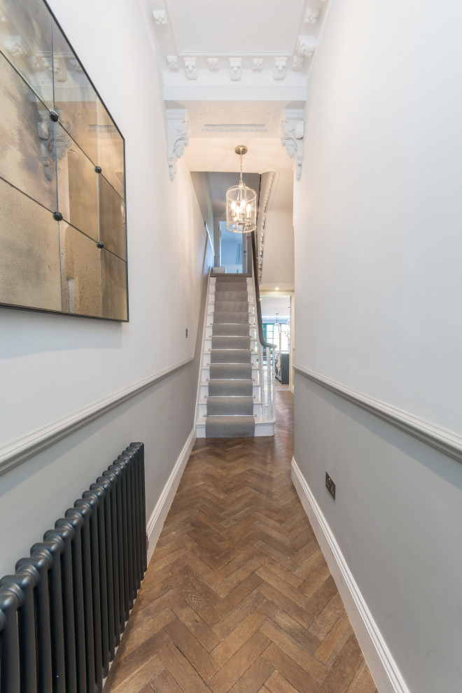 Design ideas for a contemporary hallway in London.