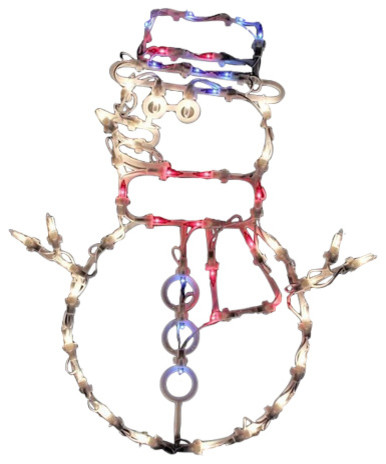 18 Lighted Snowman Christmas Window Silhouette Decoration Set Of