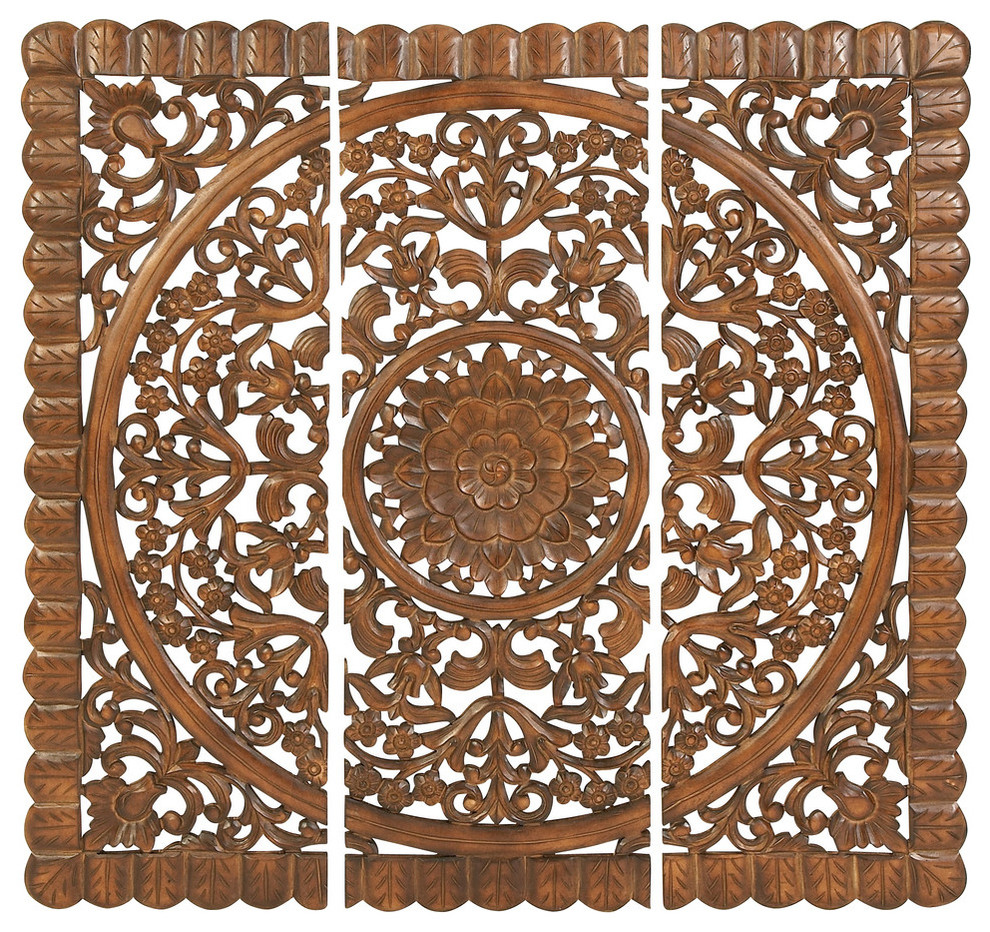 Traditional Brown Wood Wall Decor 14324 Traditional Wall Accents by GwG Outlet Houzz
