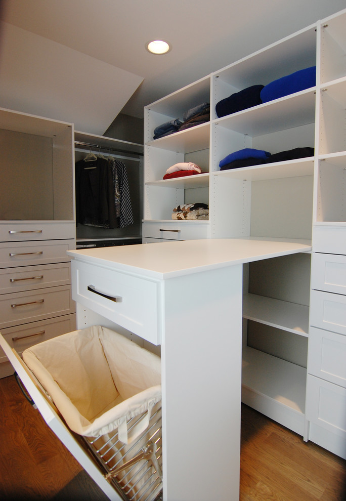 This is an example of a contemporary storage and wardrobe in DC Metro.