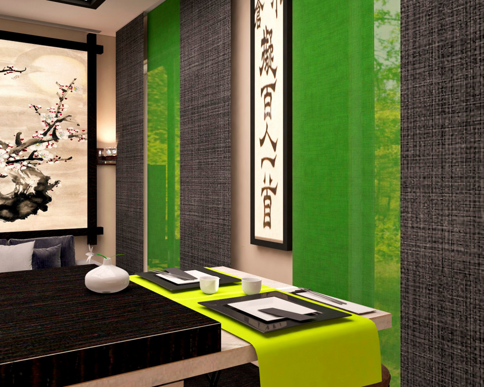 кухня-гостиная в японском стиле