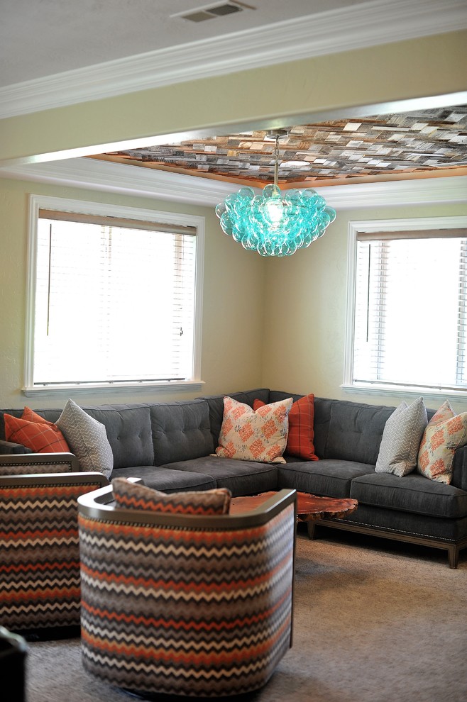 Inspiration for a transitional family room in Salt Lake City.