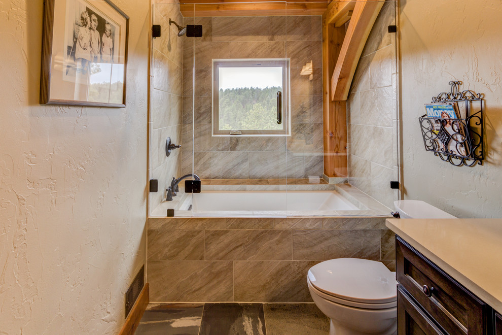 Mountain style bathroom photo in Denver