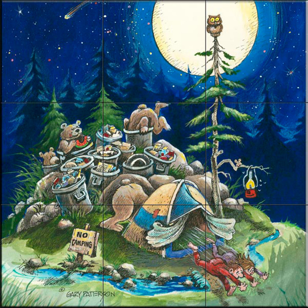 Tile Mural, Unexpected Guests by Gary Patterson