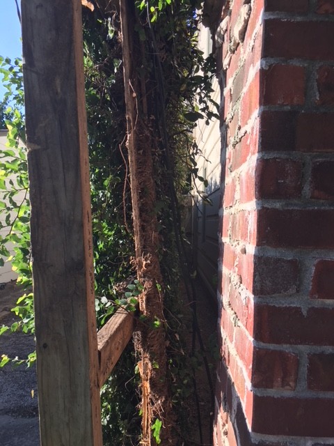 Fence Gaps (between Brick pillars and Wood fence) Closed Tight & Handsomely