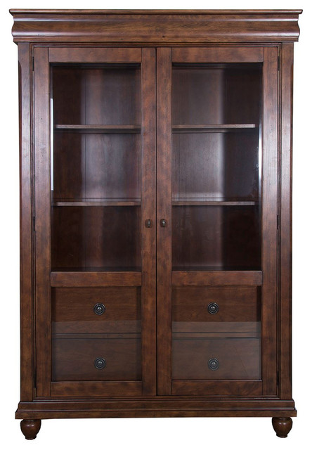 Liberty Furniture Rustic Tradition Display Cabinet Cherry Liberty Furniture Rustic Tradition Display Cabinet Cherry Traditional China Cabinets And Hutches By Quality S