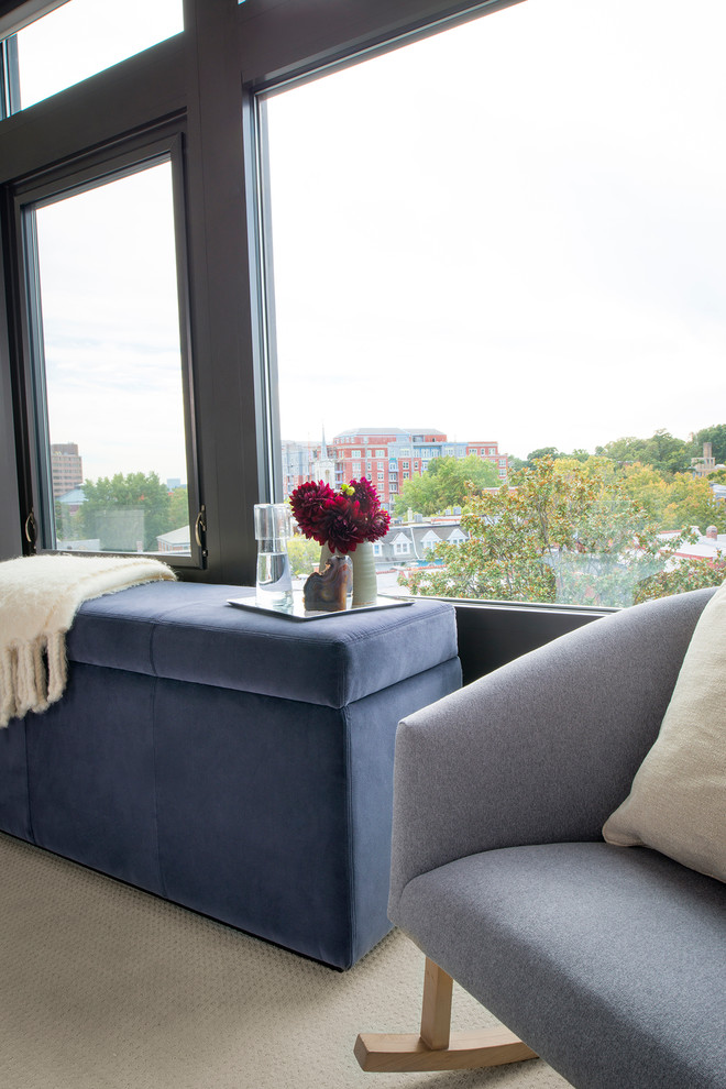 Example of a transitional bedroom design in Los Angeles