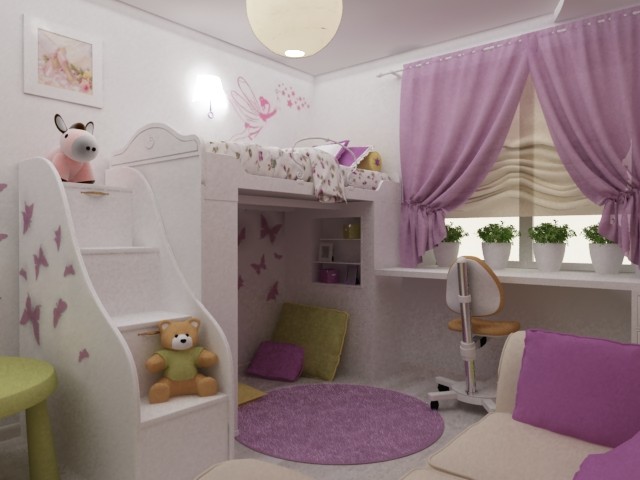 Дизайн интерьера детской комнаты
