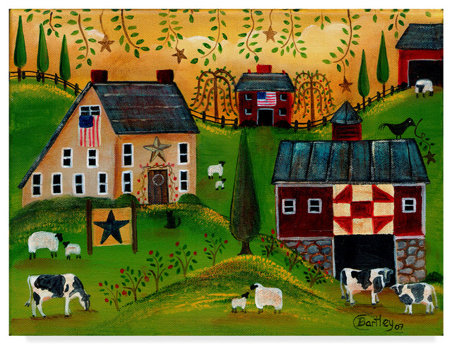 Cheryl Bartley 'Salt Box Dairy Farm ' Canvas Art, 24
