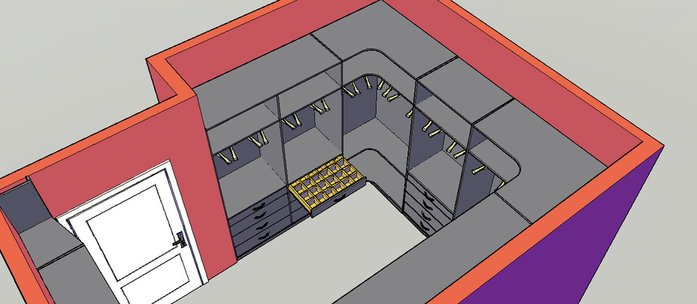 Эскиз гардеробной, левая часть