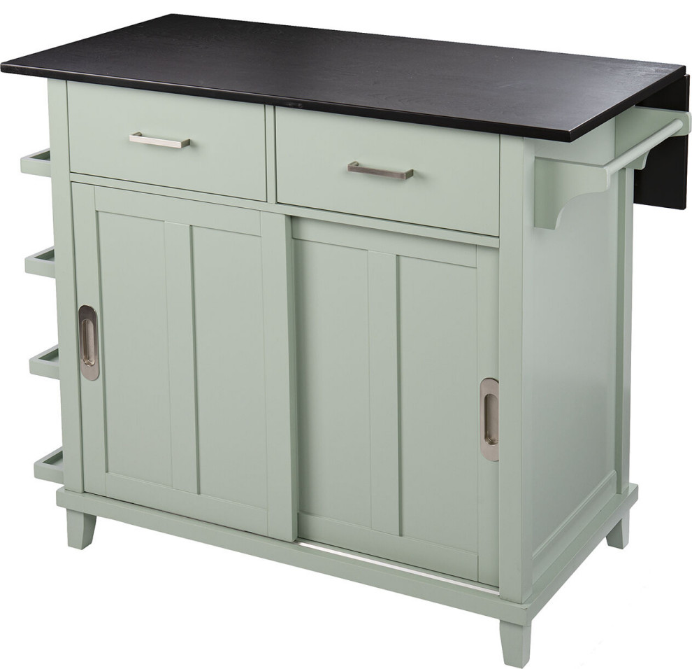 Ollerton Kitchen Island Transitional Kitchen Islands And Kitchen Carts by HedgeApple Houzz