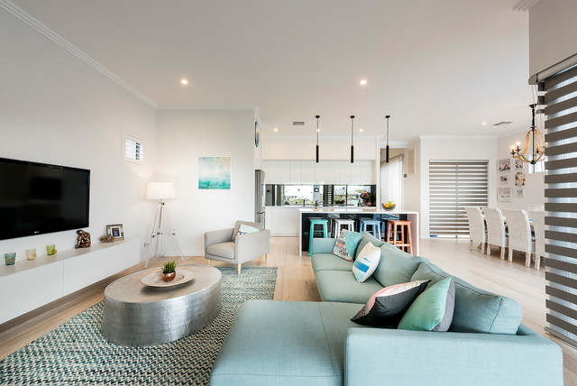 Bicton contemporary-vardagsrum