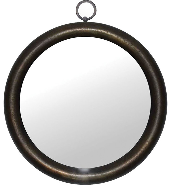 Raye 26 Oval Mirror Antique Brass Industrial Wall Mirrors Raye 26 Oval Mirror Antique Brass