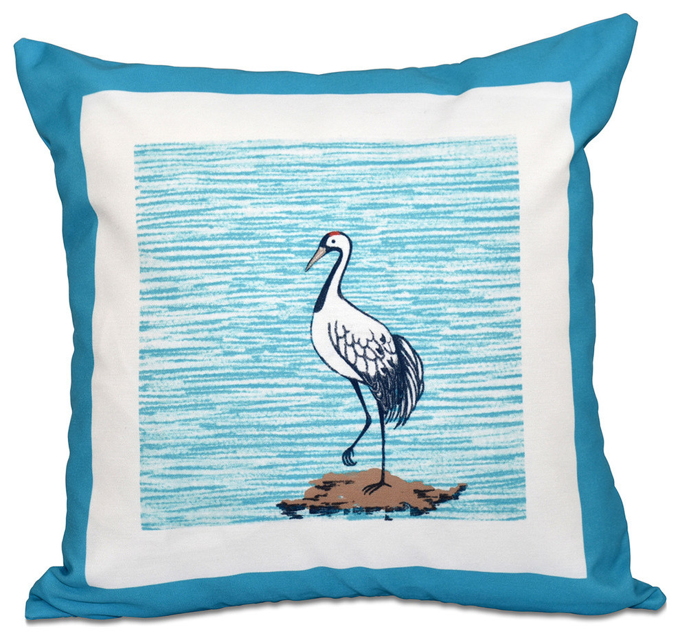 Sandbar, Animal Print Outdoor Pillow, 20"X20" Beach Style Outdoor Cushions And Pillows by