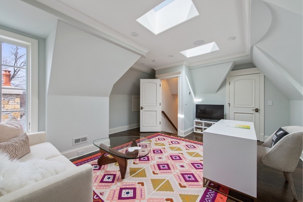 Transitional home design photo in Chicago