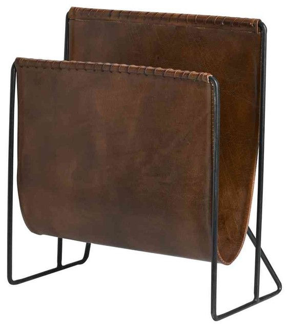 Vintage Industrial Magazine Rack, Small