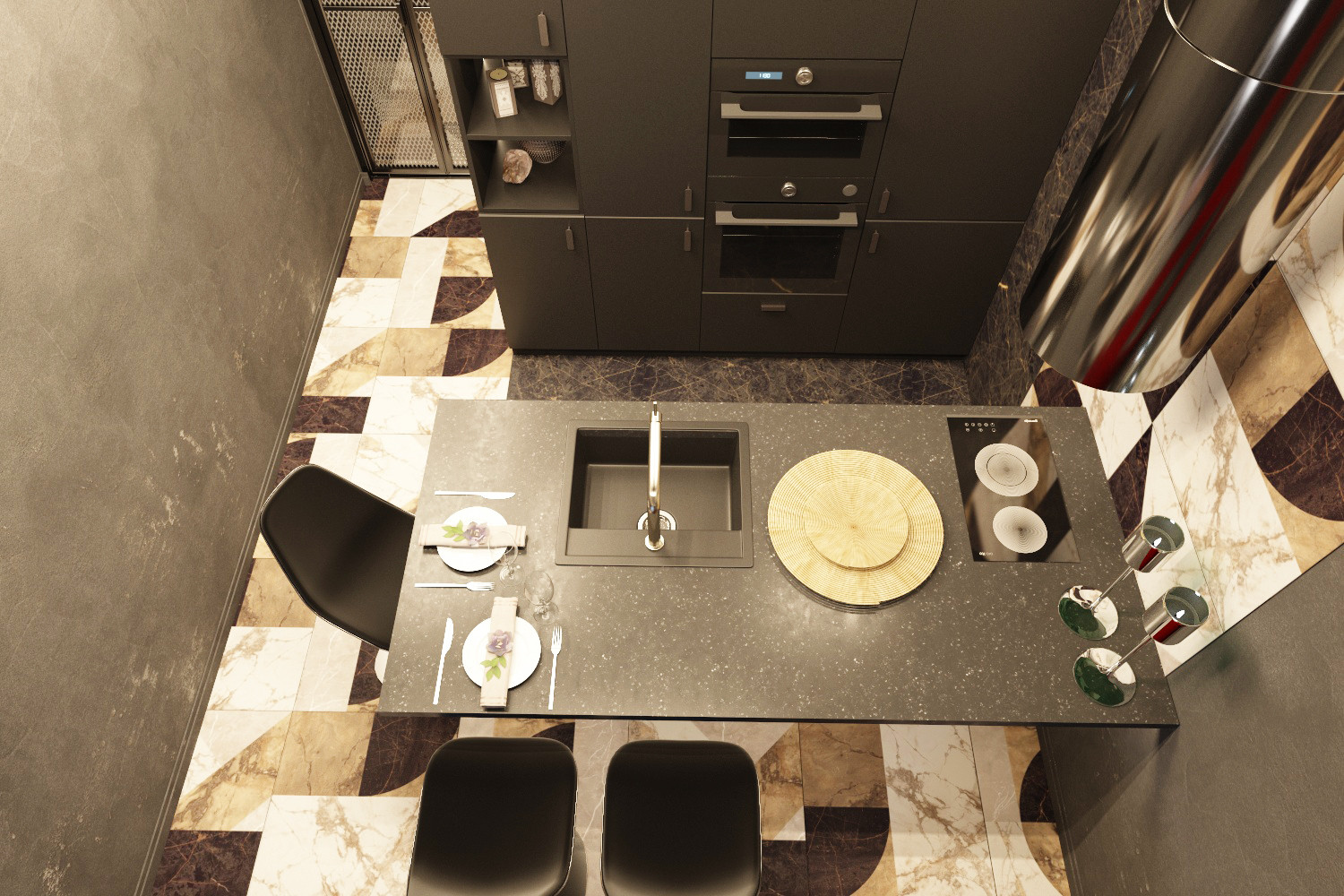 Дизайн интерьера в ЖК Фамилия. Кухня