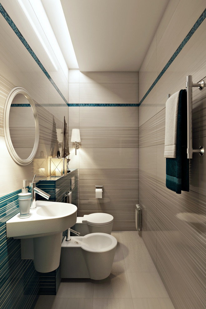 Дизайн санузла в морском стиле