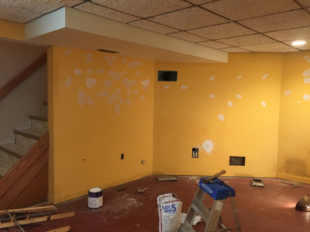Before - Dark Basement Transformation