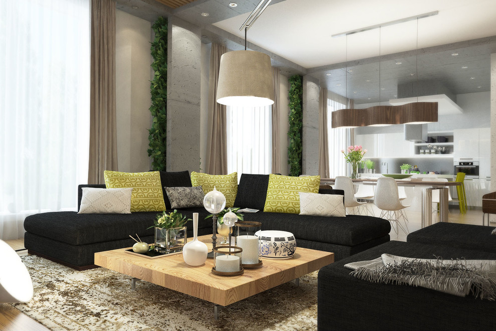 Лофт с камином.