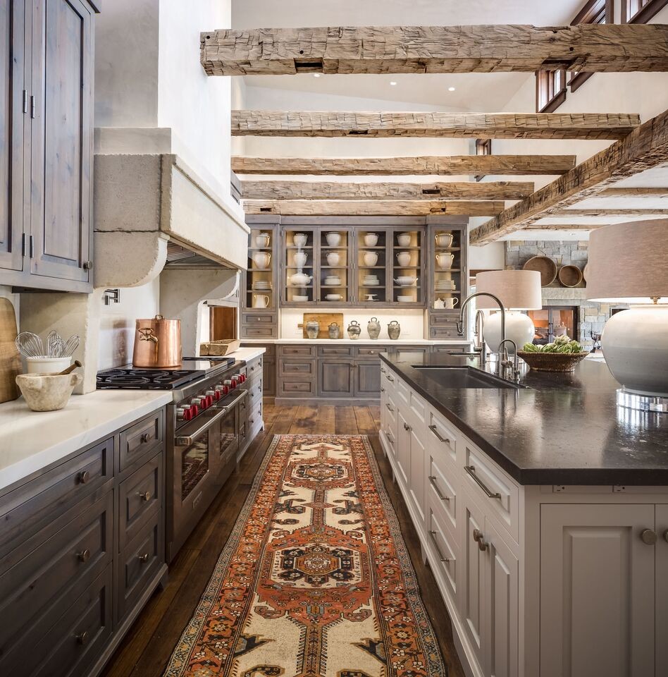 This is an example of a rustic kitchen in Wichita.