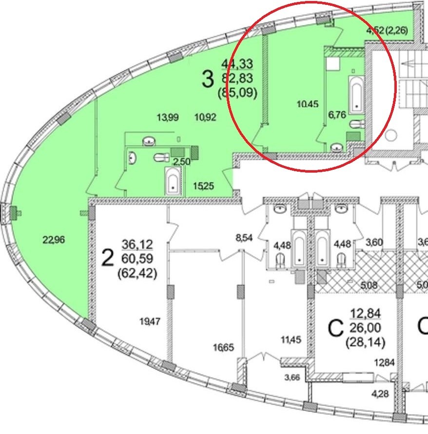 Спальня и ванная для молодой супружеской пары