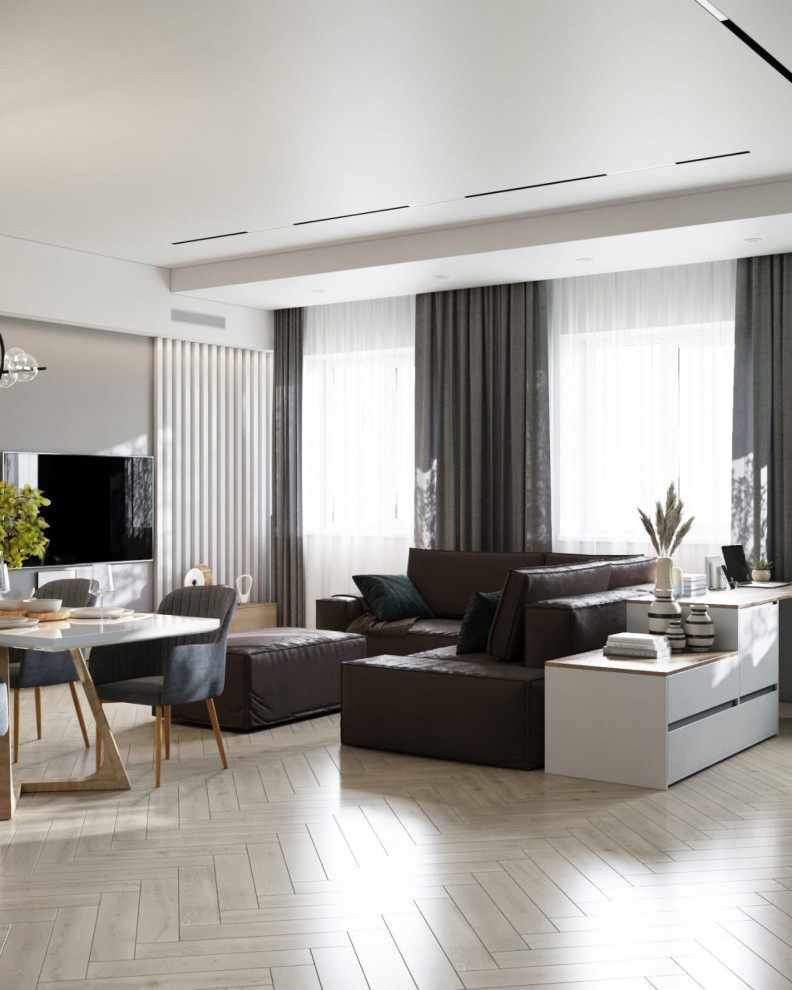 Дизайн кухни-гостиной