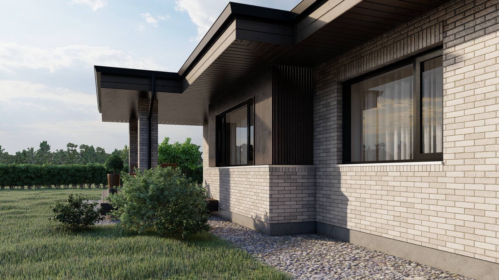 Одноэтажный дом в пос. Зимняя горка