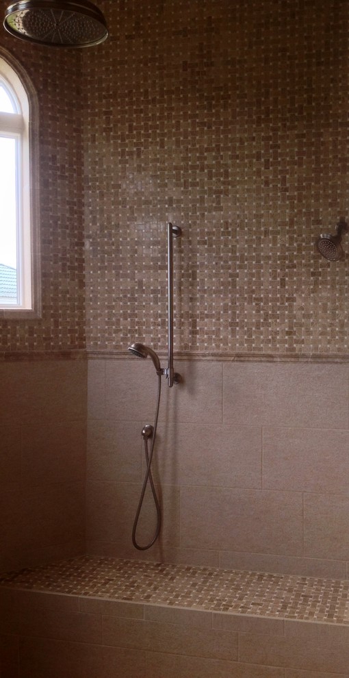 Inspiration for a transitional bathroom remodel in Miami
