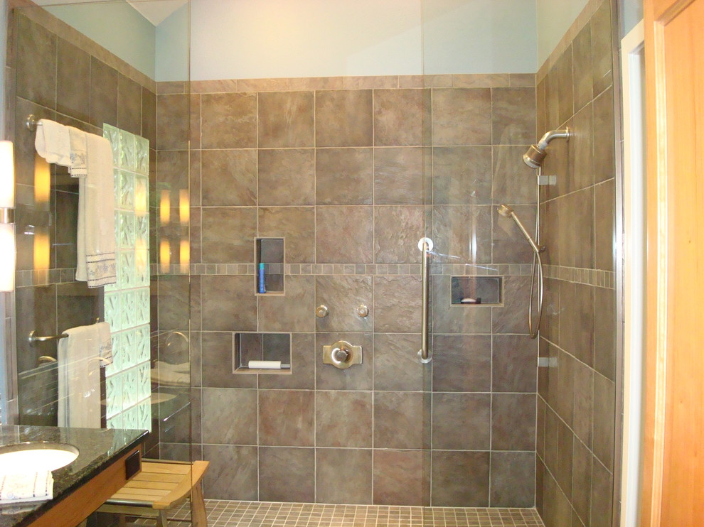 Transitional bathroom in Other.
