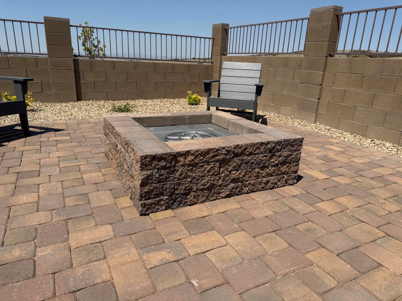 Custom Fire Pit with Natural gas.