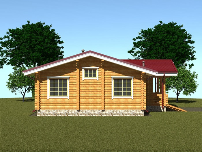 Проект дома из оцилиндрованных бревен №279