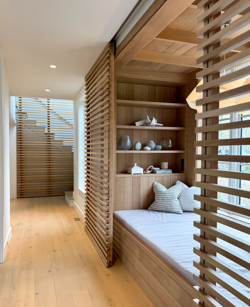 Inspiration for a contemporary family room remodel in Boston