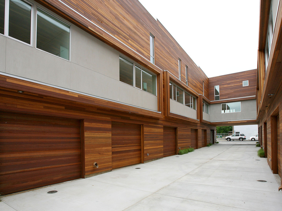 Example of a trendy exterior home design in Portland