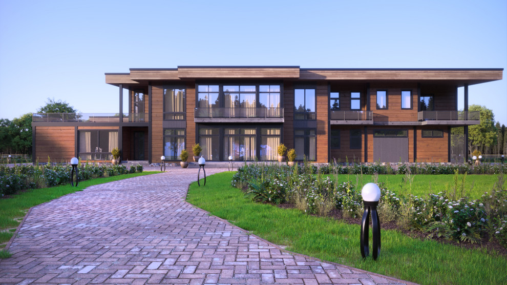 Проект частной резиденции в стиле Райта