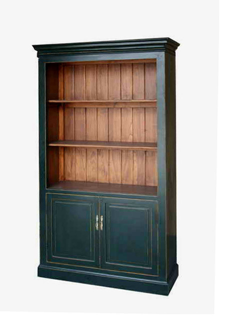 Black Bookcase Storage Tall Display Cabinet