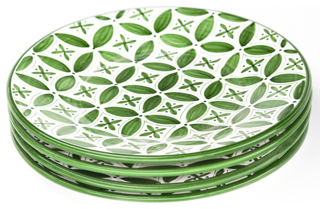 Sobremesa by Greenheart Green Fez Dinner Plates, Set of 4